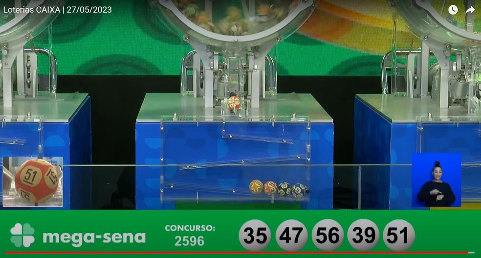 Resultado da Mega-Sena 2596 — Foto: Reprodução / Caixa