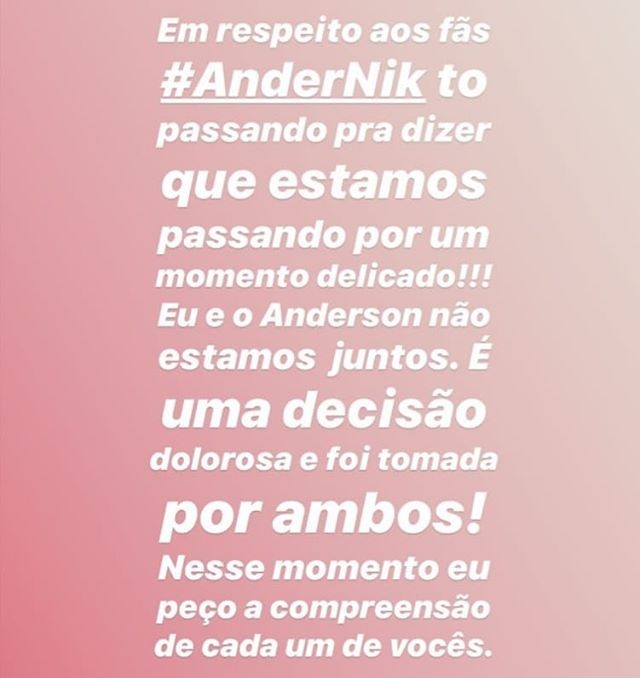 Munik Nunes e Anderson Felício se separam (Foto: Reprodução / Instagram)