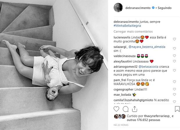 Post mais recente de Débora Nascimento com a filha, Bella (Foto: Reprodução/Instagram)