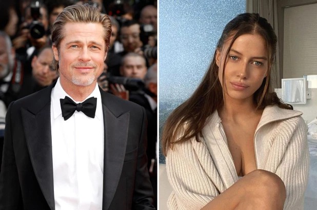 Brad Pitt e Nicole Poturalski (Foto: Getty Images / Instagram)