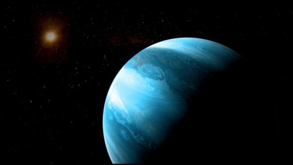 Os astrônomos descobriram um planeta gigante que, segundo eles, não deveria existir, de acordo com as teorias atuais. — Foto: University of Bern