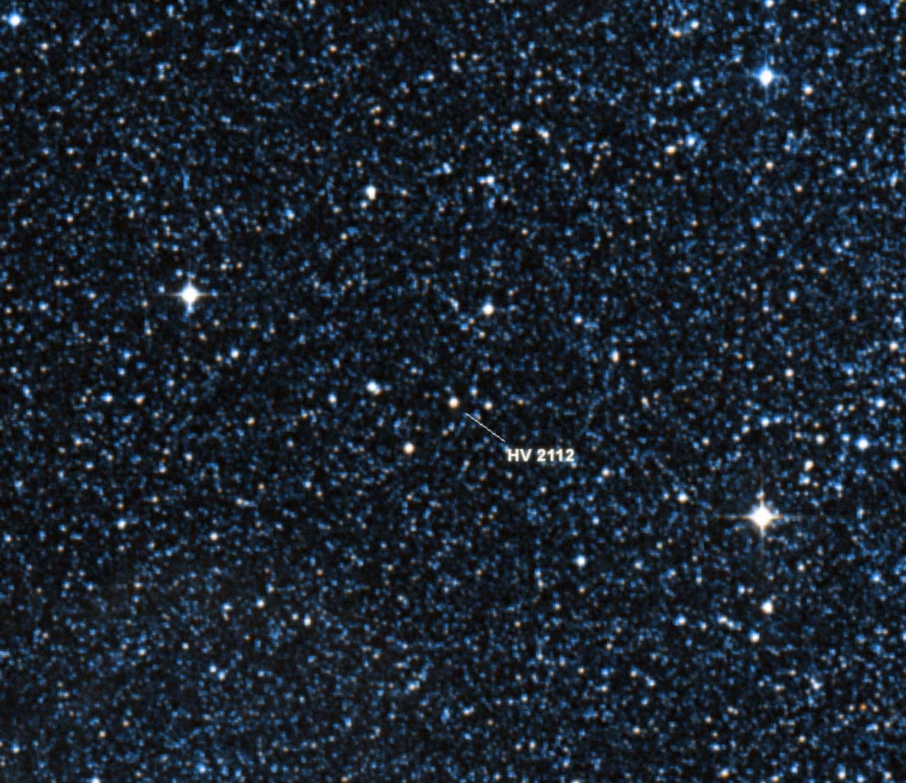 A HV-2212, na Pequena Nuvem de Magalhães (Foto: Nasa)