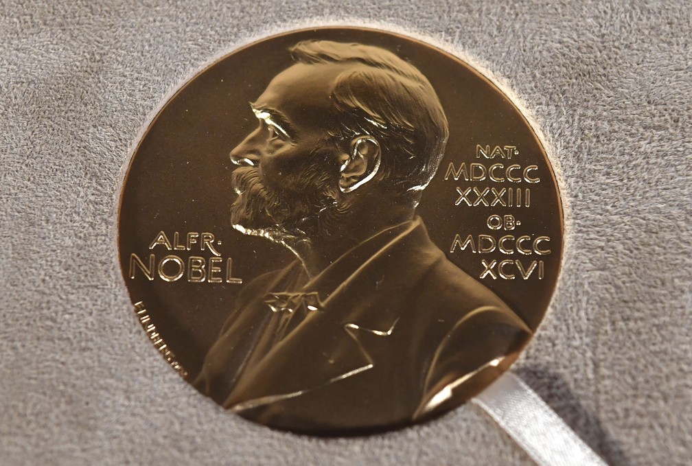 A medalha do Prêmio Nobel. — Foto: The Nobel Prize