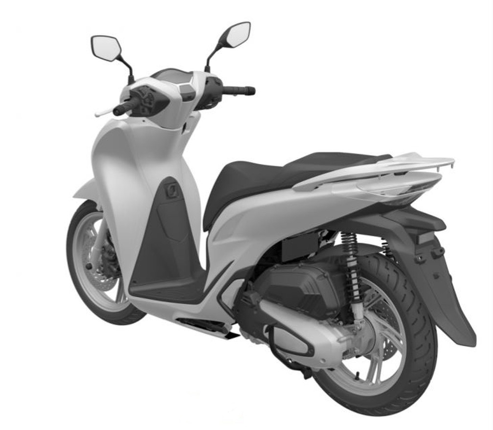 Detalhes do novo Honda SH 150i — Foto: Inpi