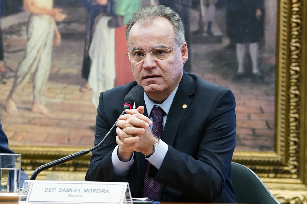 O relator da proposta de reforma da Previdência na comissão especial da Câmara, deputado Samuel Moreira (PSDB-SP) — Foto: Pablo Valadares/Câmara dos Deputados