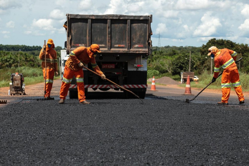 Obras de pavimentação temporária devem continuar sendo realizadas ao longo do ano — Foto: DNIT/Divulgação