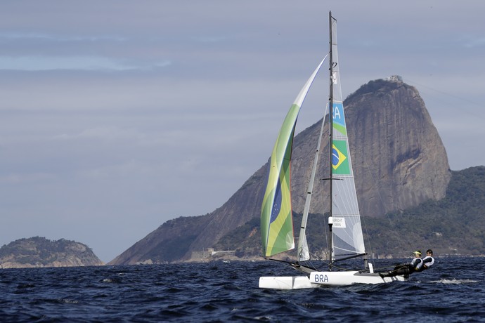 vela; regata; brasil; nacra 17;  Isabel Swan; Samuel Albrecht  (Foto: Gregorio Borgia/AP Photo)