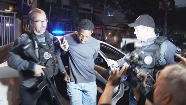 Jhonatan Correia Damasceno, preso pela morte da idosa e da diarista  — Foto: Reprodução/TV Globo 