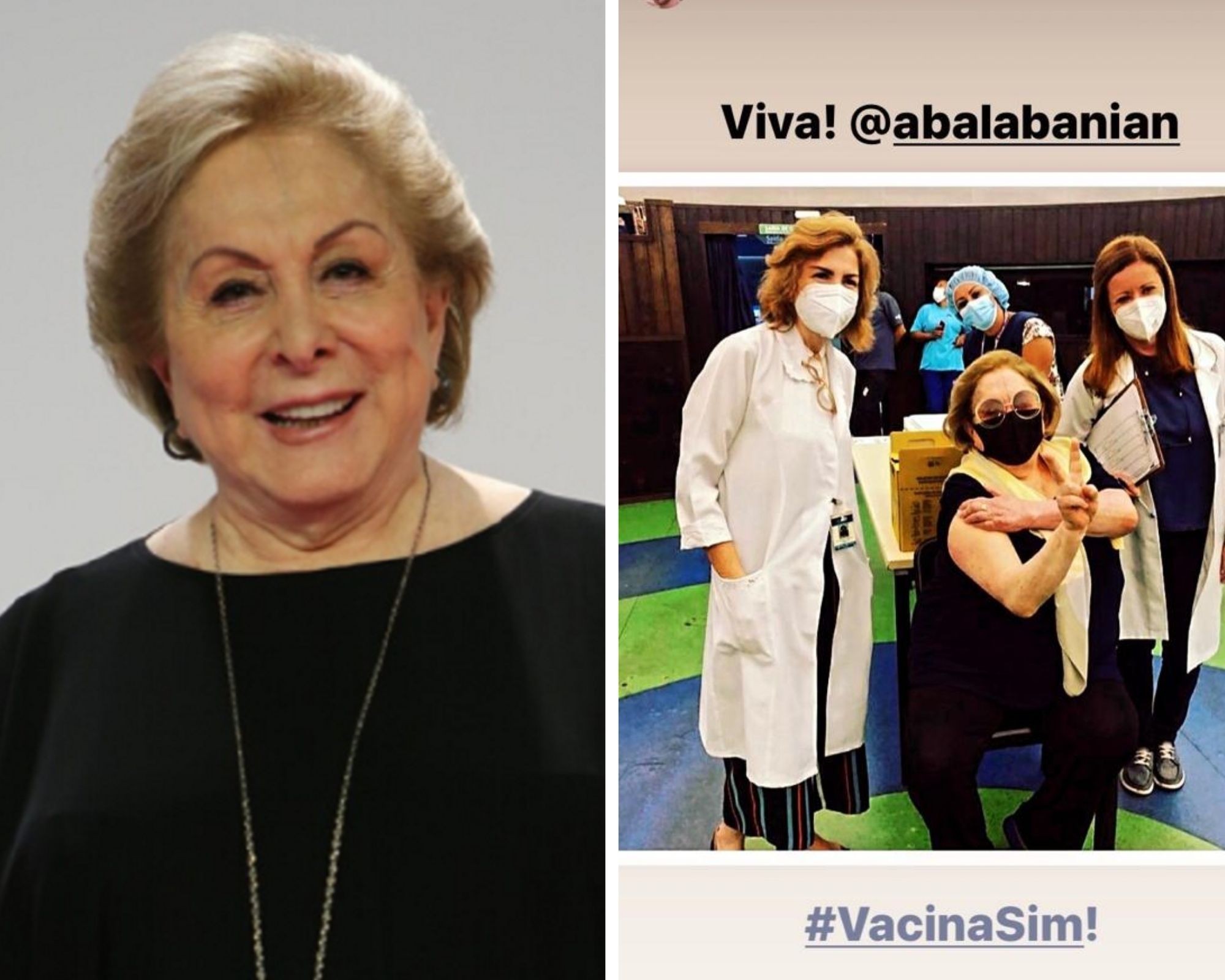 Aracy Balabanian é vacinada contra a Covid-19 (Foto: Reprodução/Instagram)