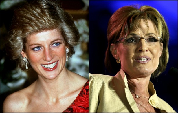 Diana Spencer, a princesa Diana, a eterna Lady Di (1961-1997) era prima de décimo grau de Sarah Palin, a atrapalhada ex-vice-candidata republicana à presidência dos EUA e ex-governadora do Alasca. (Foto: Getty Images)