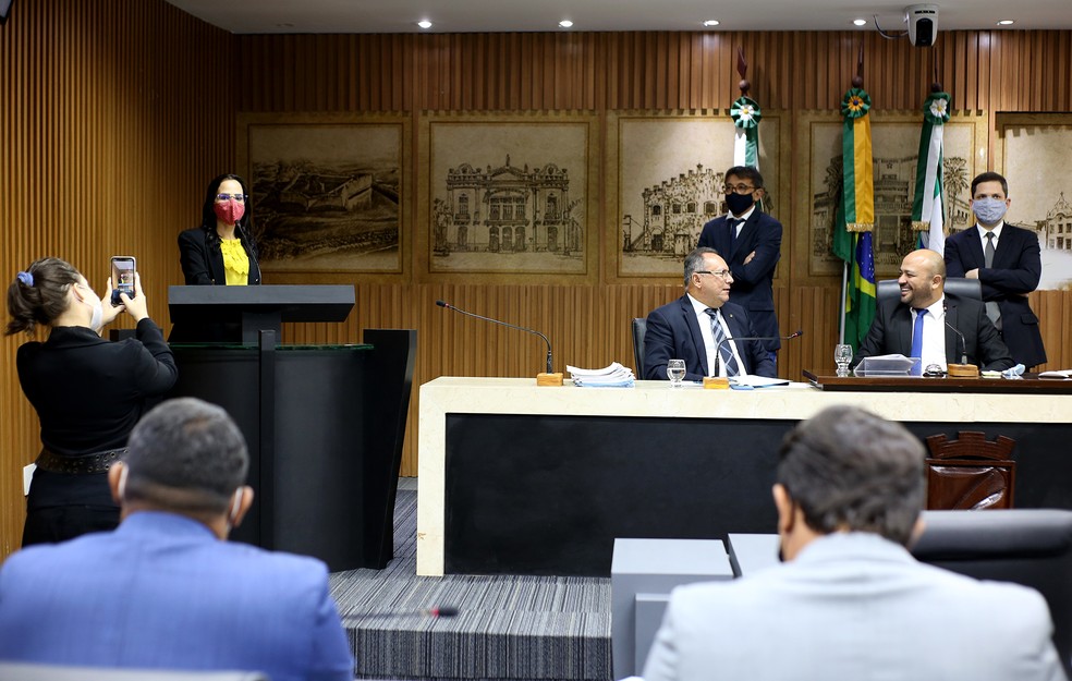 Câmara Municipal de Natal aprova projeto de lei que impede fechamento de igrejas durante pandemia. — Foto: Elpídio Júnior/CMN/Divulgação