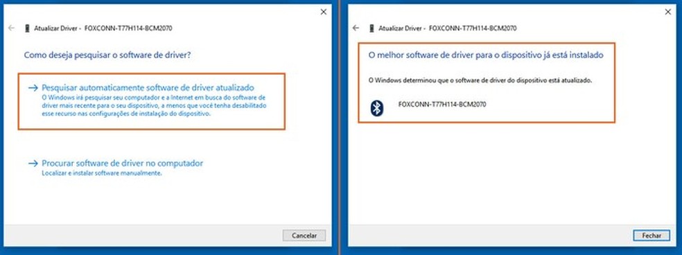 Atualize o driver do Bluetooth no PC com Windows 10 — Foto: Reprodução/Barbara Mannara