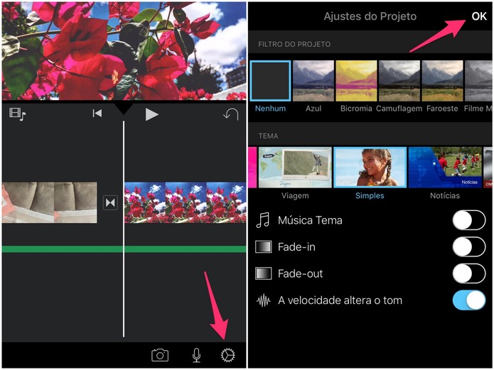 Escolha um filtro e outras configurações possíveis para o seu vídeo (Foto: Reprodução/Lucas Mendes)