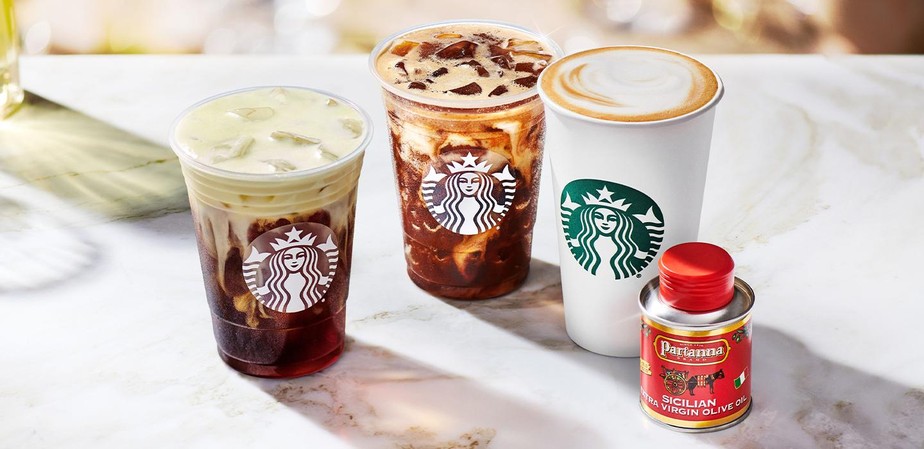 Starbucks lança nova linha de café Oleato, com uma colher de azeite de oliva prensado