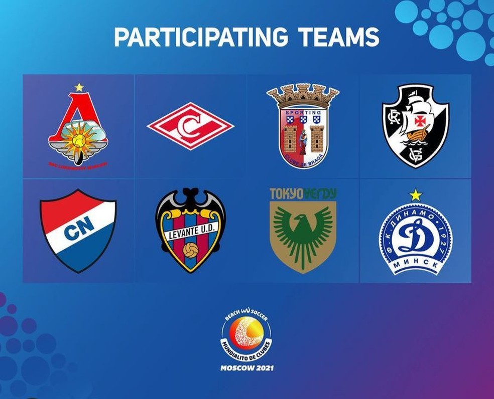 Os clubes participantes do Mundialito 2021 — Foto: Divulgação