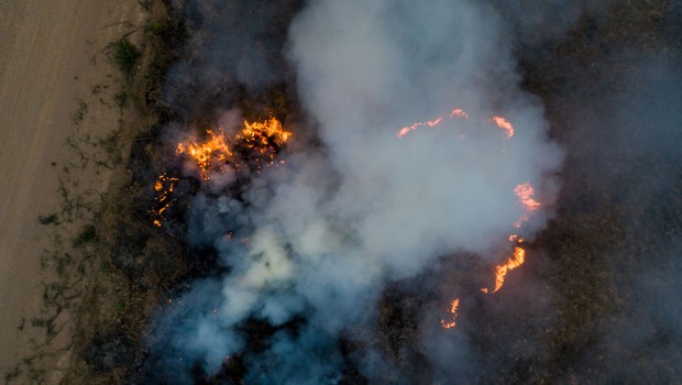 incendio no pantanal (Foto: Buda Mendes/Getty Images)