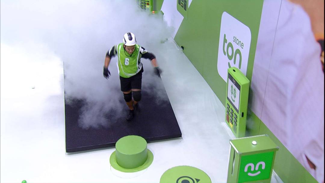 Prova do líder exigiu agilidade e equilíbrio (Foto Reprodução/Globo)