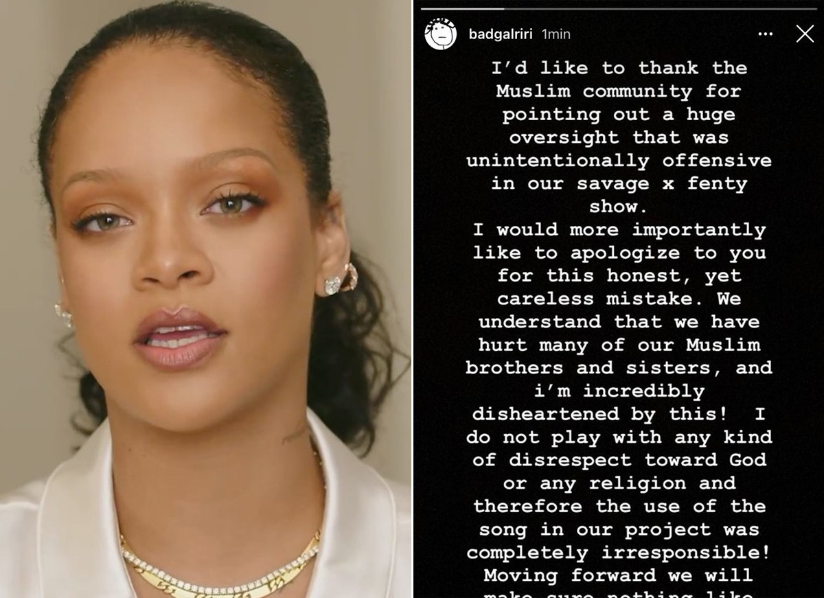 Rihanna pede desculpas após acusação de islamofobia: 