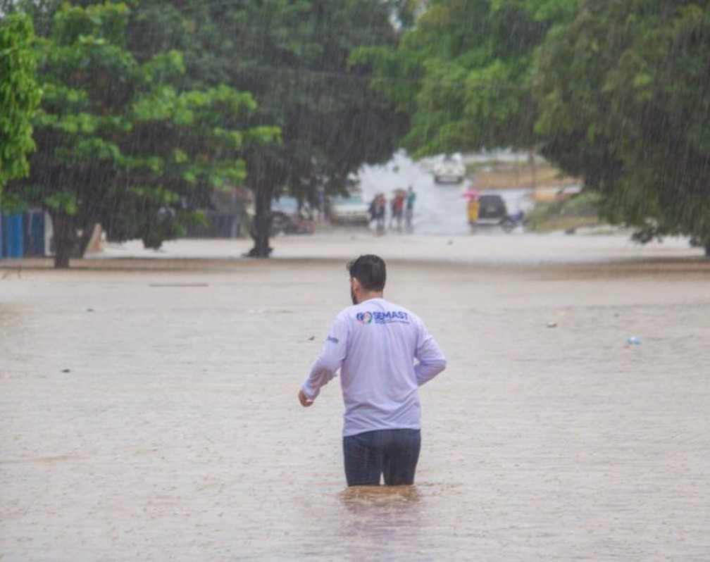 Chuvas causam destruição em Cacoal (RO) — Foto: Prefeitura de Cacoal/Reprodução