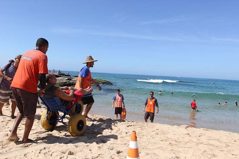 Essa Ã© a 5Âª ediÃ§Ã£o do Praia para Todos em MacaÃ©, no RJ â Foto: JoÃ£o Barreto/Secom