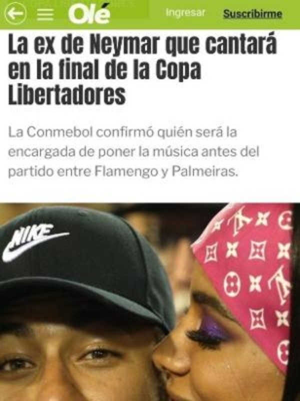 Jornal chama Anitta de "ex de Neymar" (Foto: Reprodução/Divulgação)
