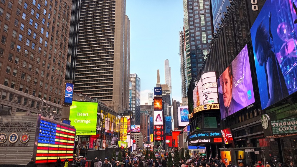 Times Square, em Nova York, em foto de abril de 2022 — Foto: Ramey Logan/Wikimedia Commons