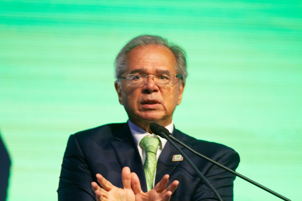 O ministro da Economia, Paulo Guedes, durante evento em São Paulo no início de junho — Foto: Flavio Corvello/Futura Press/Estadão Conteúdo