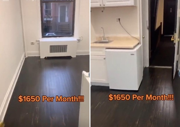 Tik toker e agente imobiliário Cameron Knowles mostra apartamento micro em NY (Foto: Reprodução/Instagram)