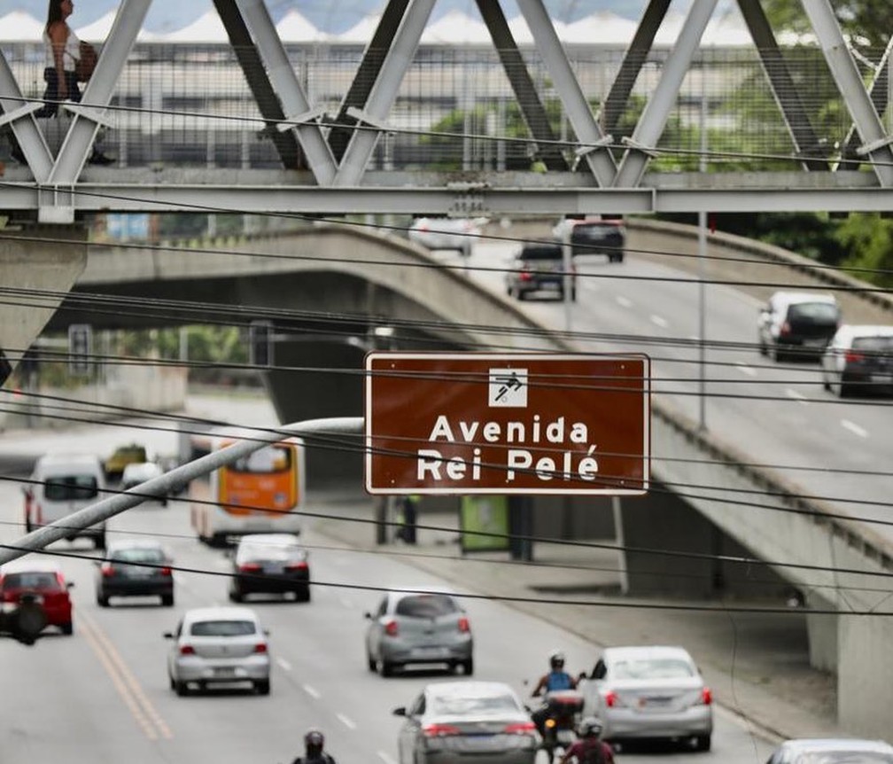 Avenida Rei Pelé, no Rio — Foto: Reprodução/Redes sociais
