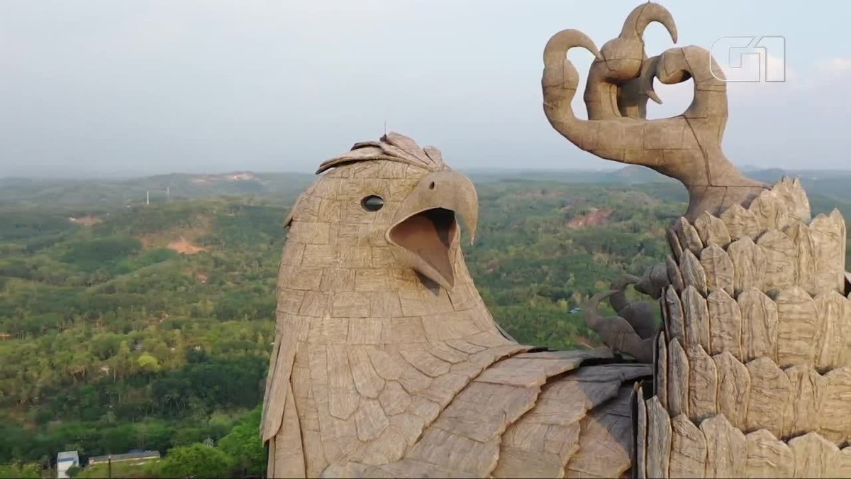 Maior estÃ¡tua de ave do mundo fica na Ãndia; veja vÃ­deo