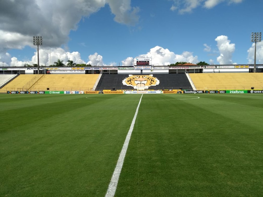 Estádio Jorge Ismael De Biasi, em Novo Horizonte — Foto: Felipe Modesto/TV TEM