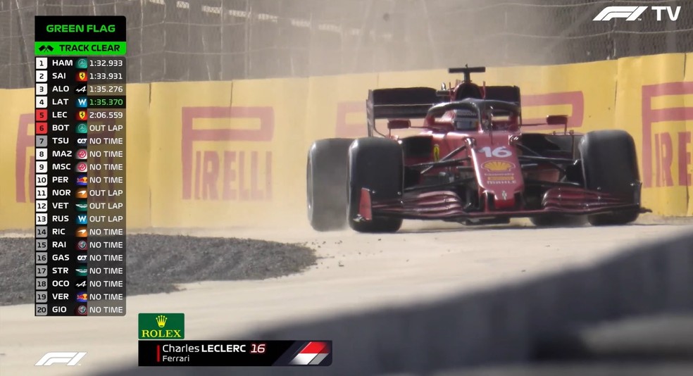 Charles Leclerc no GP do Bahrein — Foto: Reprodução/F1
