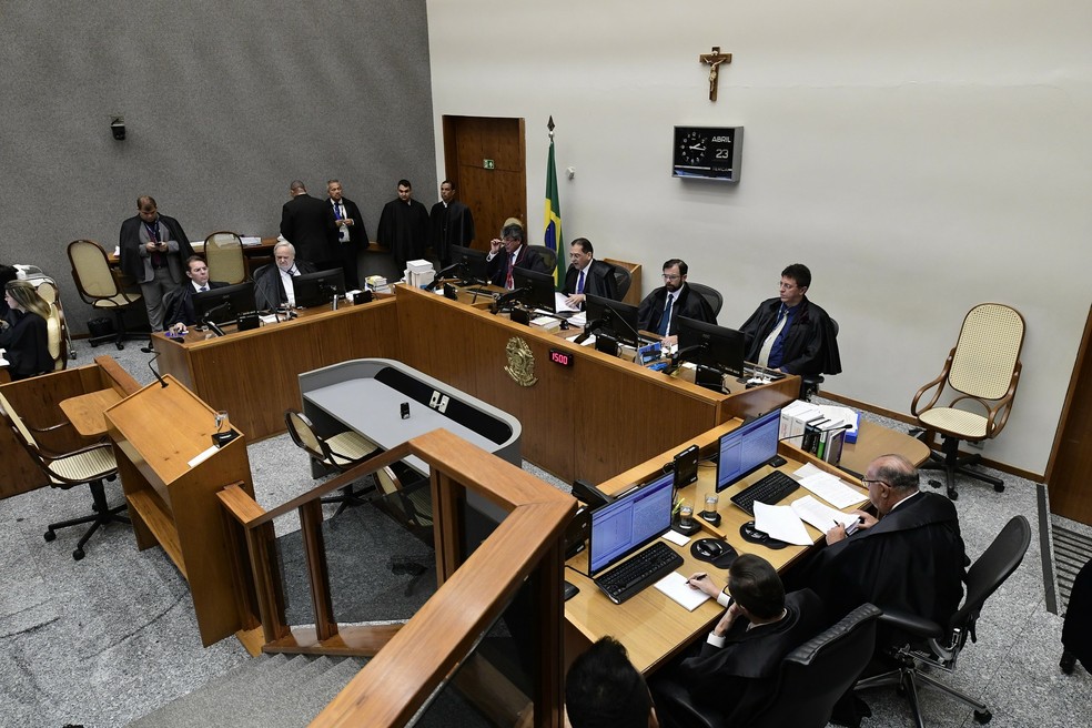 Ministros da 5Âª Turma do STJ se reÃºnem nesta terÃ§a-feira (23) para analisar recurso de Lula no caso triplex â€” Foto: Rafael Luz/STJ