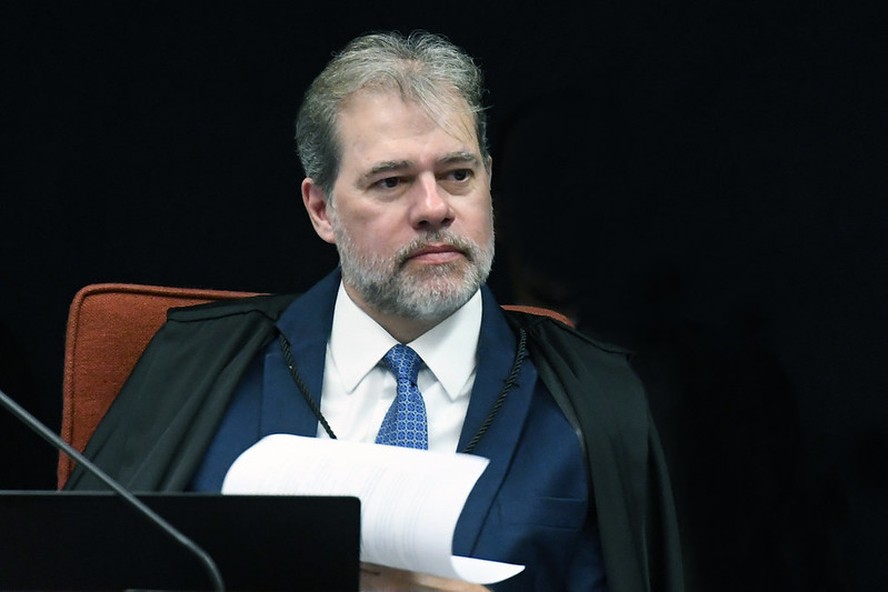 O ministro Dias Toffoli, durante sessão do STF