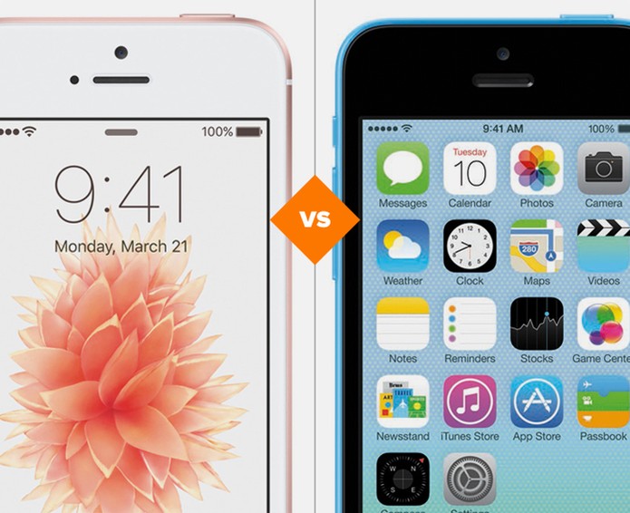 iPhone SE ou iPhone 5C: veja qual é o melhor celular barato da Apple (Foto: Arte/TechTudo)
