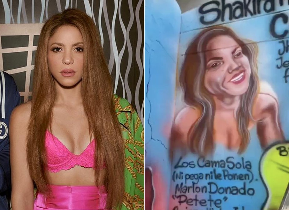 Shakira foi homenageada em 'paredão dos cornos' na Colômbia