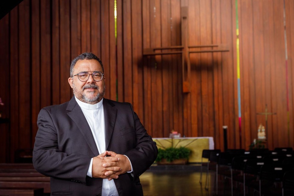 Padre Manoel Filho comando a pastoral do imigrante em Salvador — Foto: Arquidiocese Salvador