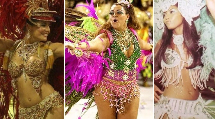 Nívea Stelmann, Preta Gil e Taís Araujo já foram rainhas de bateria no Carnaval (Foto: Edson Teófilo/AgNews e Reprodução/Instagram)