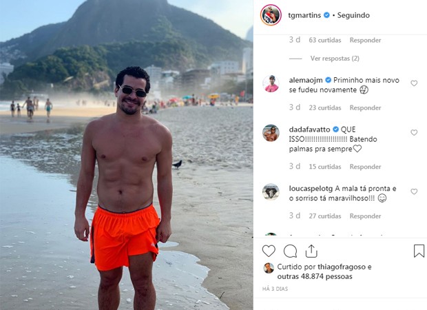 Dani Favatto deixa recado em post de Thiago Martins (Foto: Reprodução/Instagram)