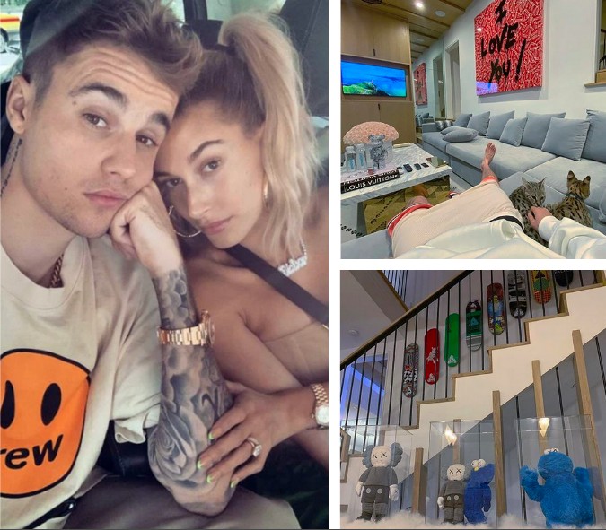 Imagens do interior da mansão do músico Justin Bieber e da modelo Hailey Baldwin (Foto: Instagram)