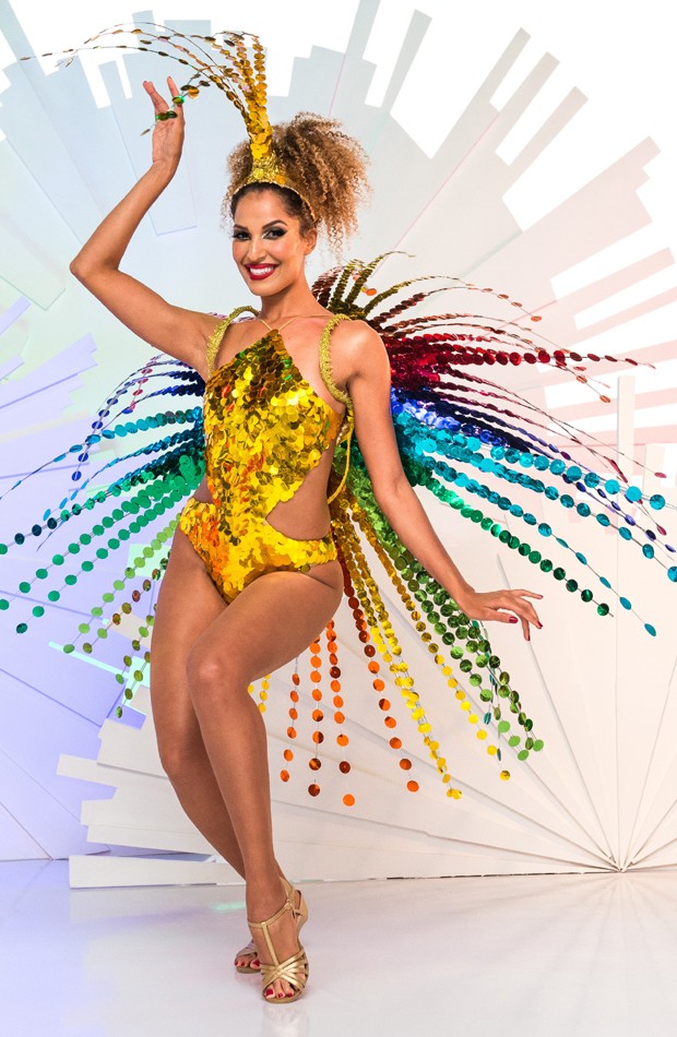 Érika Moura como passista dos desfiles das escolas de samba, tradicionais no Rio de Janeiro e São Paulo (Foto: Fábio Rocha/TV Globo)