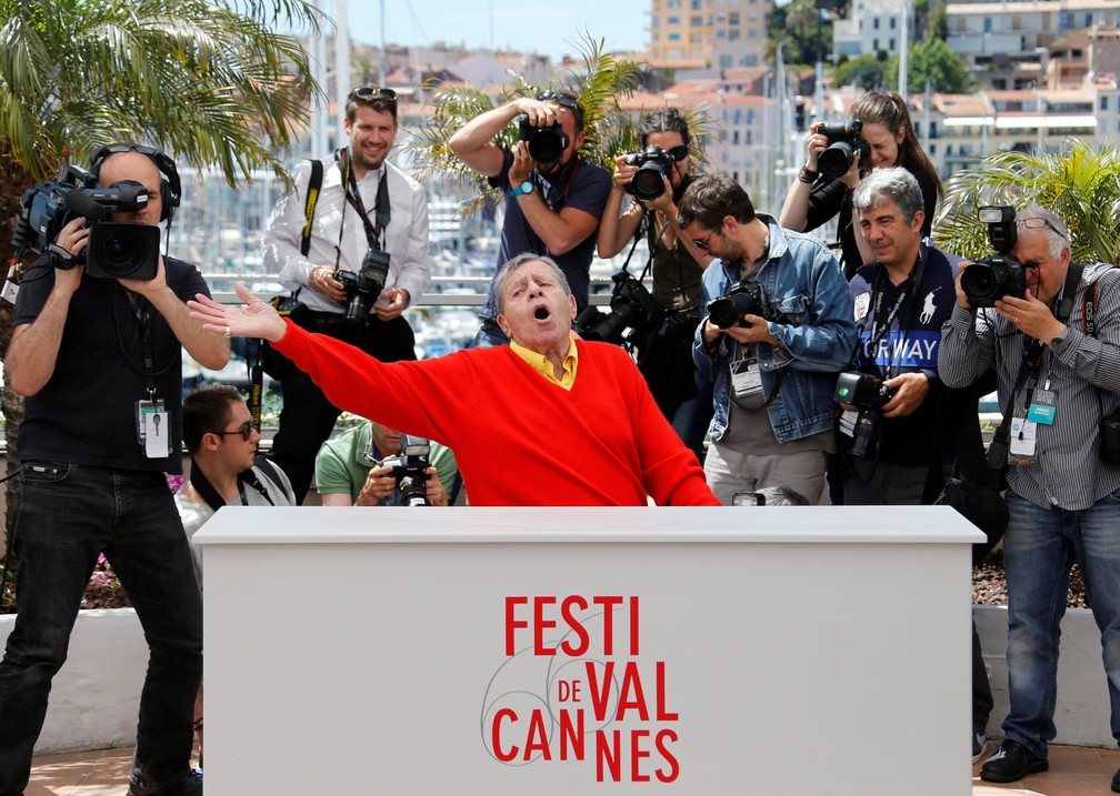 Jerry Lewis divulga o filme 'Max Rose' em Cannes em 2013 (Foto: Regis Duvignau/Reuters)