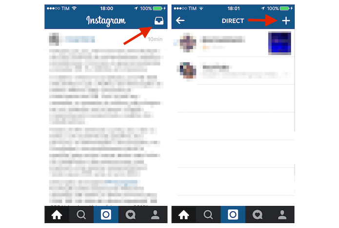 Acessando a ferramenta de criação de uma mensagem direta no Instagram (Foto: Reprodução/Marvin Costa)