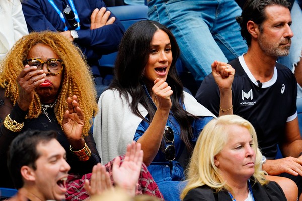 Oracene Price e Meghan Markle, Duquesa de Sussex, assistem à Serena Williams na final do US Open 2019 em Nova York (Foto: Getty Images)