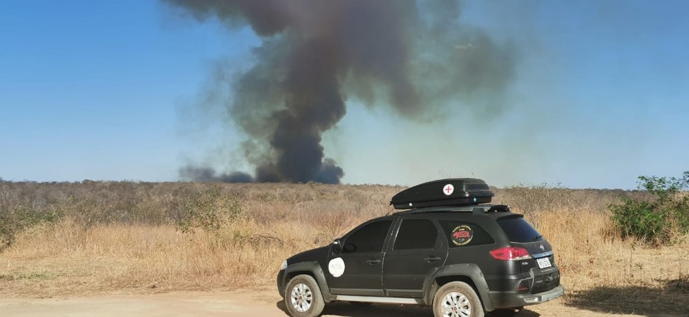 Incêndio atinge zona rural de São Raimundo Nonato e ameaça Parque Nacional da Serra da Capivara — Foto: André Pessoa