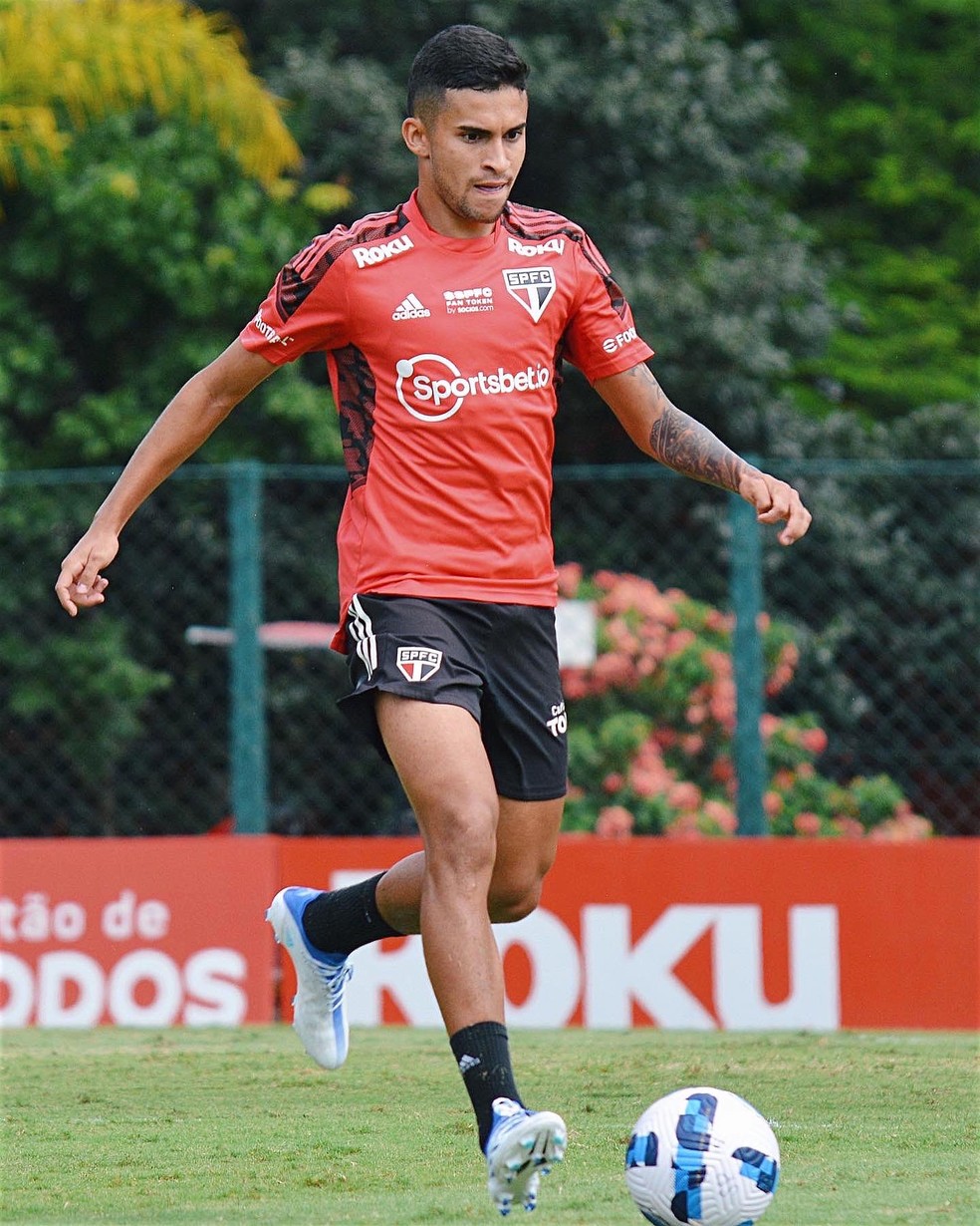 Rodrigo Nestor em treino do São Paulo — Foto: Divulgação / São Paulo FC