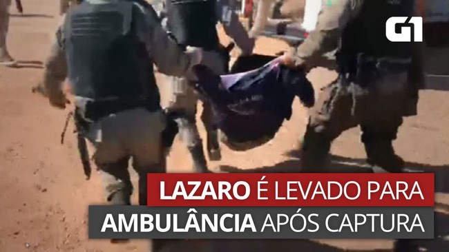 VÍDEO: Lázaro Barbosa é levado para ambulância após ser capturado