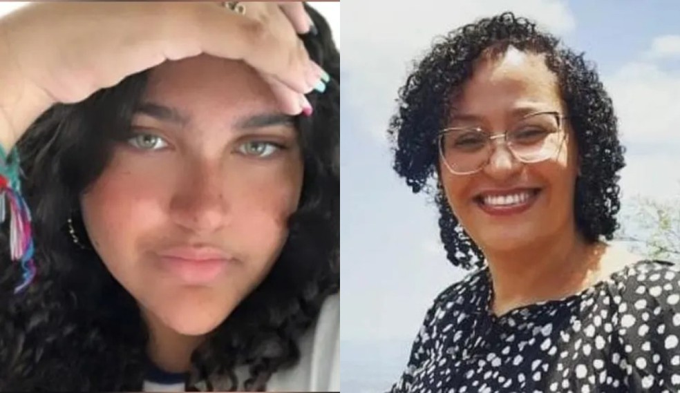 A estudante Thais Pessotti da Silva e a professora Degina Rodolfo de Oliveira Fernandes foram baleadas no ataque a escolas em Aracruz — Foto: g1