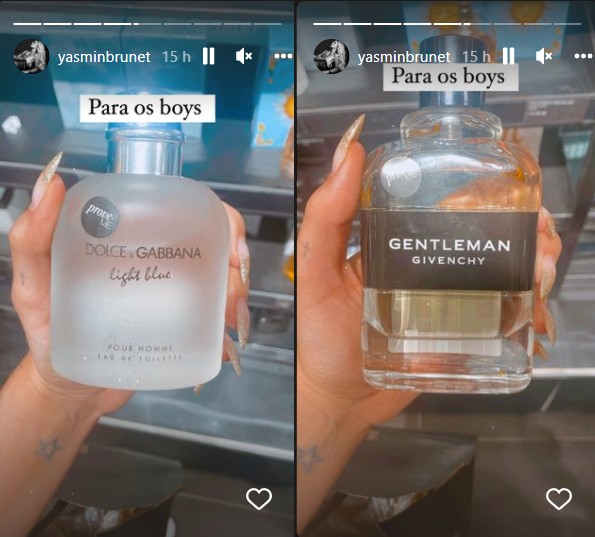 Yasmin Brunet indica seus perfumes masculinos favoritos (Foto: Reprodução/ Instagram)
