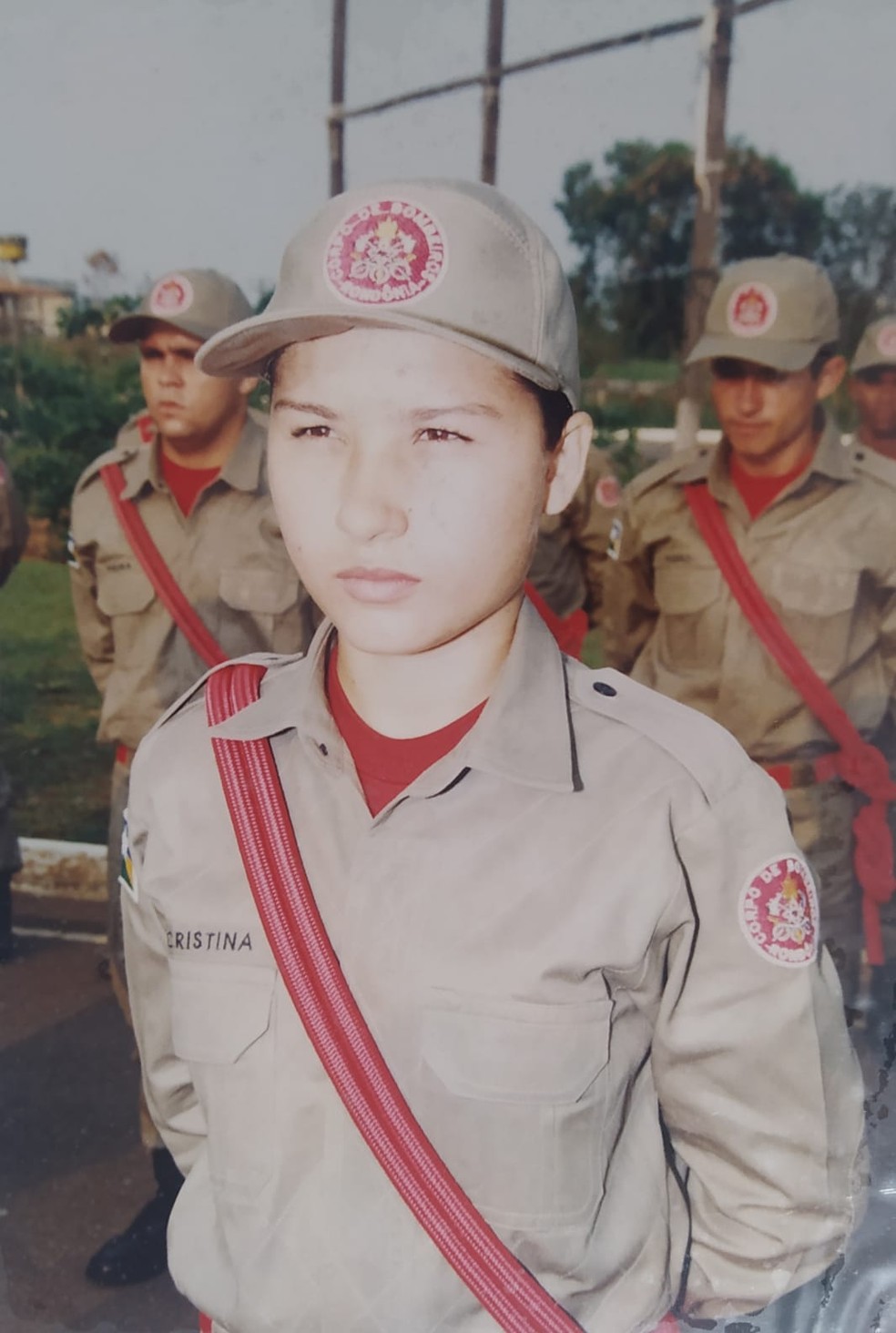 Daniele Cristina participa da formação do primeiro grupo de mulheres a entrar no Corpo de Bombeiros de Rondônia — Foto: Daniele Cristina/Arquivo Pessoal